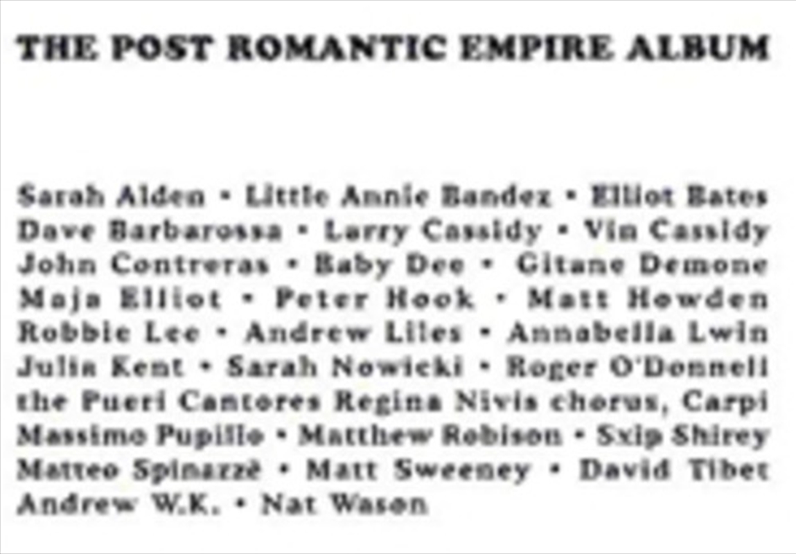 Post Romantic Empire Album/Product Detail/Various