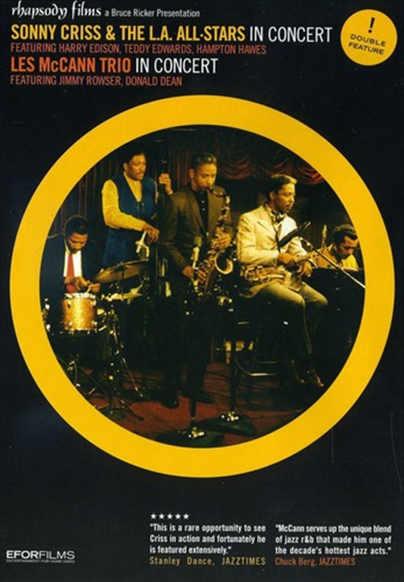 Sonny Criss And The La All Stars In Concert/Product Detail/Visual