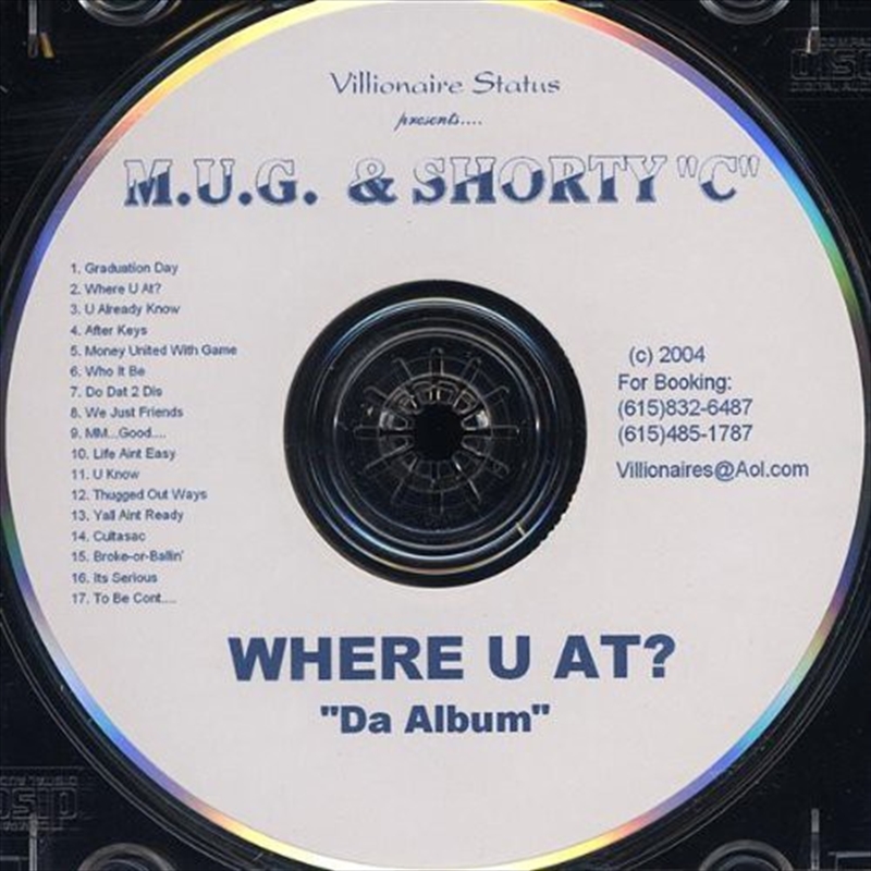 Where U At: Da Album/Product Detail/Rap