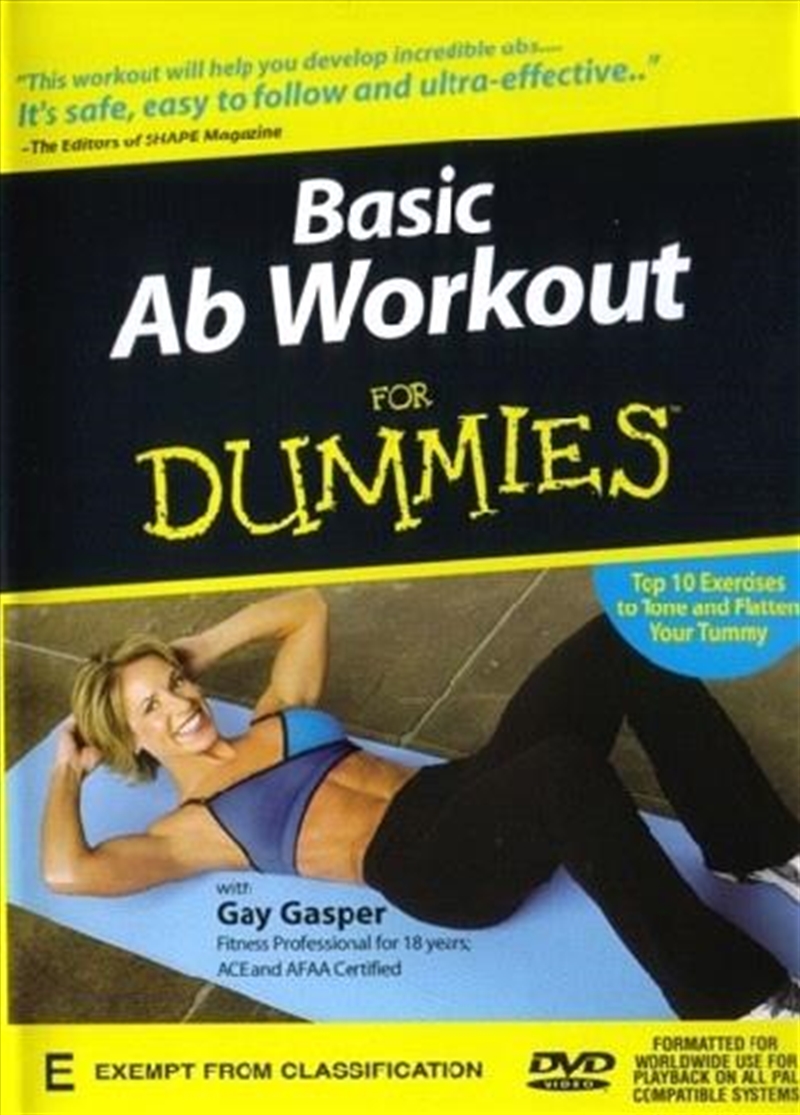 Buy Basic Ab Workout For Dummies DVD Online Sanity