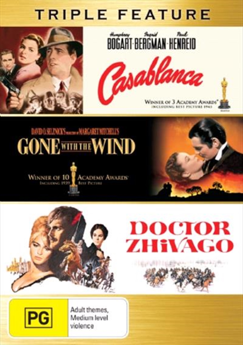 Buy Casablanca / Gone With The Wind / Doctor Zhivago DVD Online Sanity