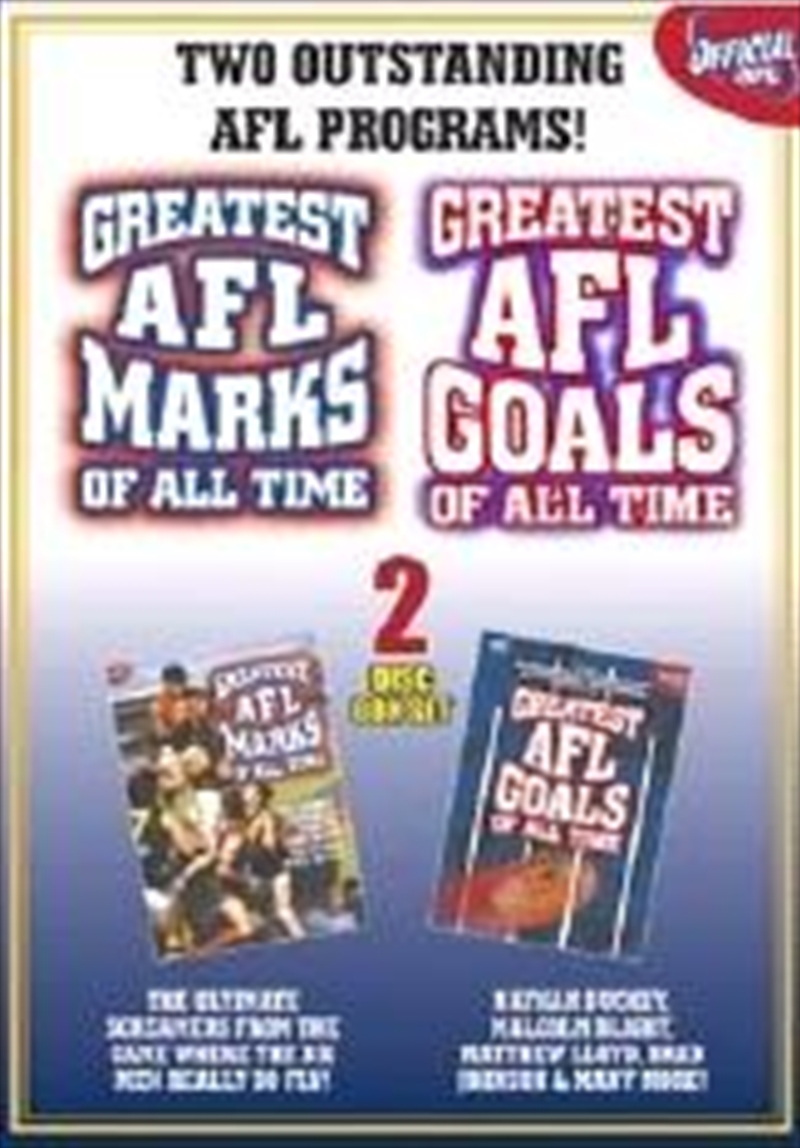 Buy AFL Greatest AFL Marks / Greatest Goals Double Pack DVD Online