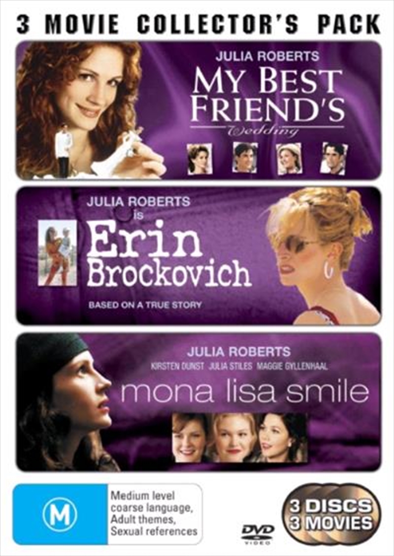 Buy My Best Friend's Wedding / Erin Brockovich / Mona Lisa Smile DVD Online  | Sanity