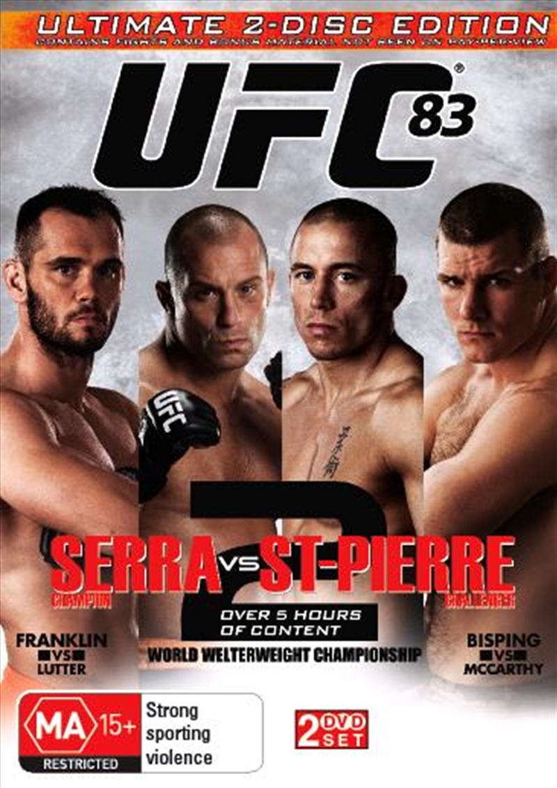 Buy UFC 83 Serra Vs. St. Pierre 2 DVD Online Sanity