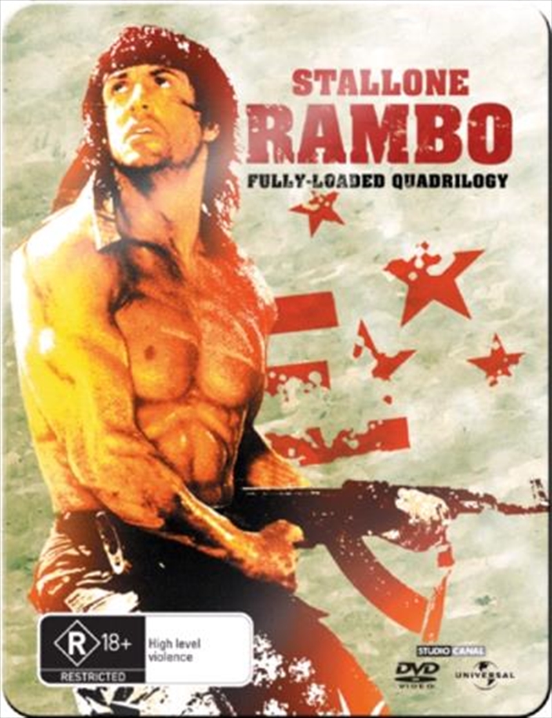 Rambo Fully Loaded Quadrilogy - First Blood / Rambo - First Blood 2 / Rambo 3 / Rambo  Tin Boxset/Product Detail/Action