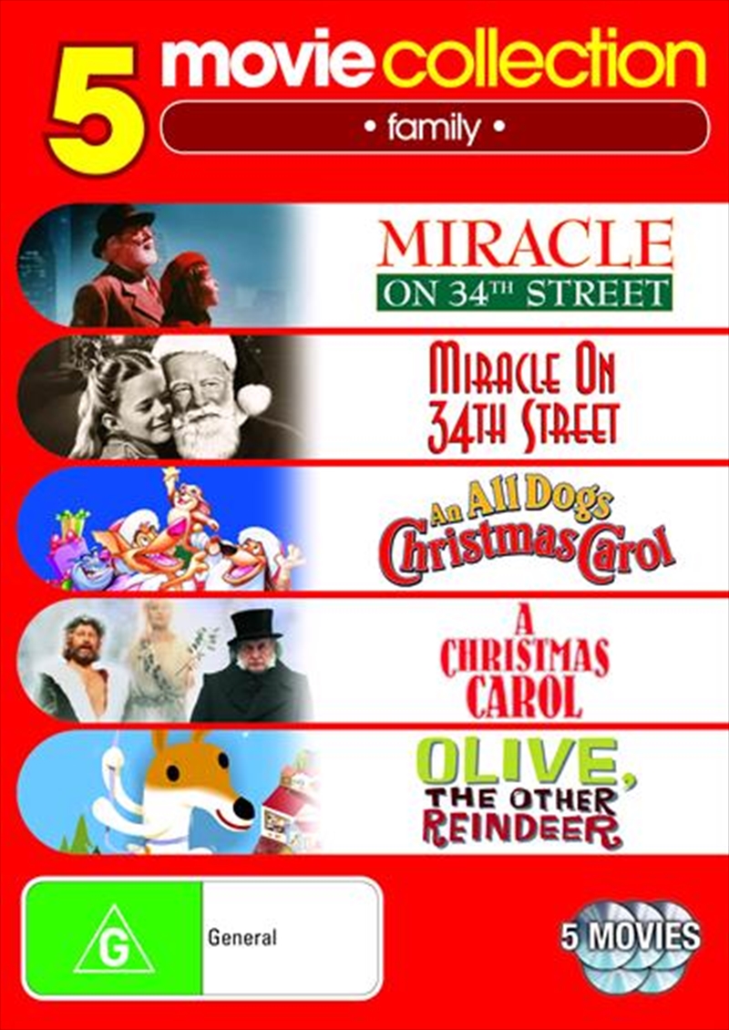 Miracle On 34Th St - 1947 / Miracle On 34Th St - 1994 / An All Dog Christmas Carol / A Christmas Car/Product Detail/Family