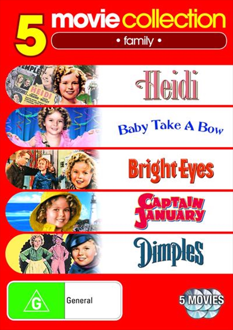 Shirley Temple Collection - Heidi / Baby Take A Bow / Bright Eyes / Captain January / Dimples  Boxs/Product Detail/Classic