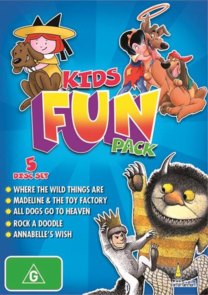 Kids Fun Pack - Annabelle's Wish / Rock A Doodle / All Dogs Go To Heaven / Where The Wild Things Are/Product Detail/Animated