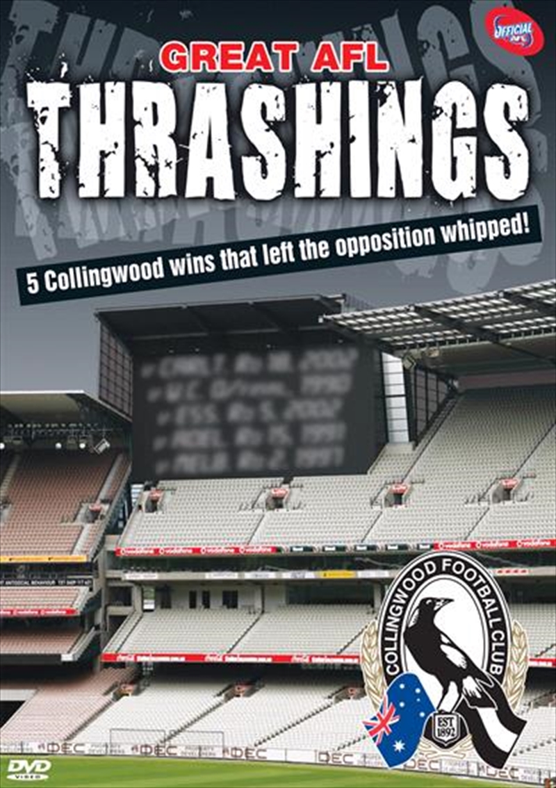 Buy AFL Thrashings Collingwood DVD Online Sanity