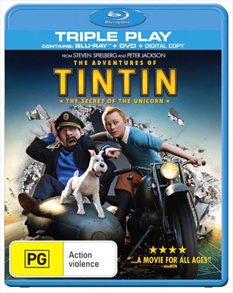Adventures Of Tintin - Secret Of The Unicorn  Blu-ray + DVD + Digital Copy, The/Product Detail/Animated