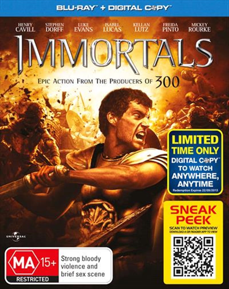 Immortals  Blu-ray + Digital Copy/Product Detail/Action