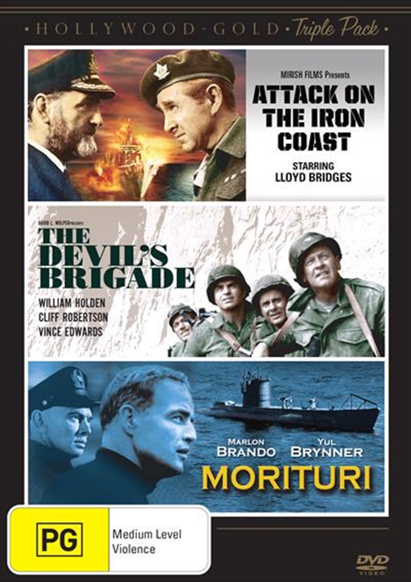 Hollywood Gold - War - Attack On The Iron Coast / Devil's Brigade / Morituri  Triple Pack/Product Detail/War