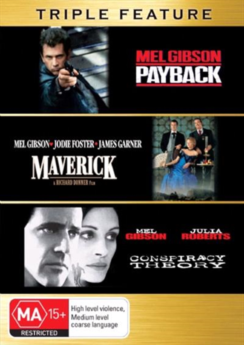 Mel Gibson Essential Triple Pack - Payback / Maverick / Conspiracy Theory/Product Detail/Drama