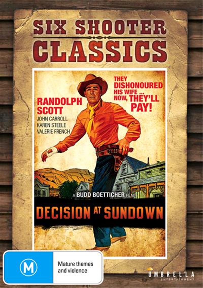 Decision At Sundown Six Shooter Classics/Product Detail/Western