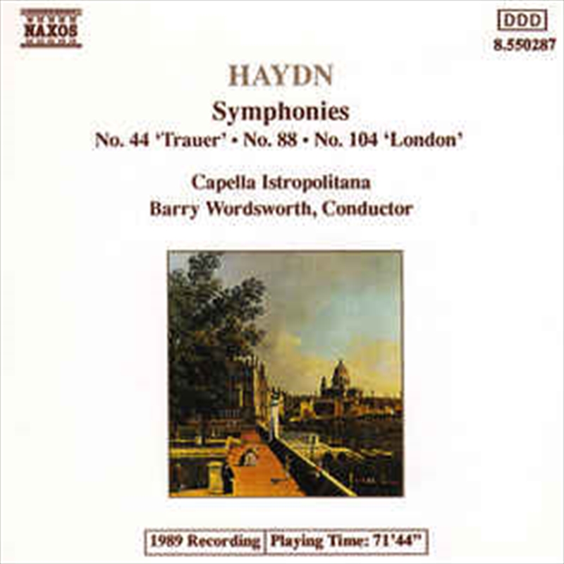 Haydn:Symphonies Nos.44,88,104/Product Detail/Music