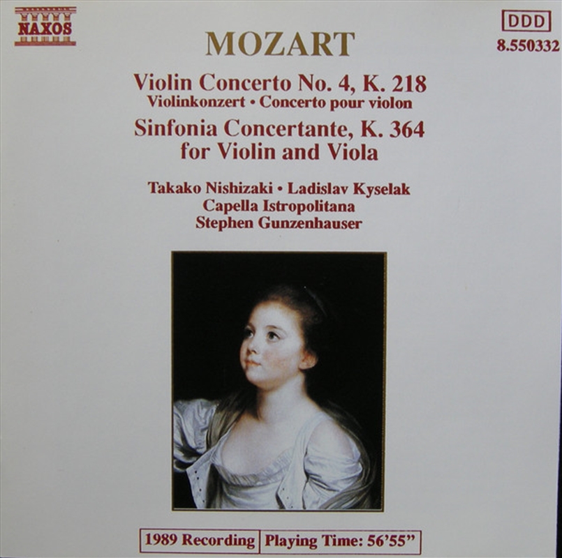 Mozart Violin Concerto No 4/Product Detail/Classical