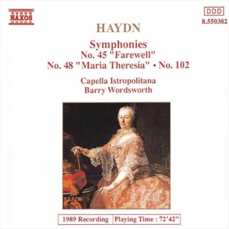 Haydn Symphonies Nos.45,48,102/Product Detail/Music