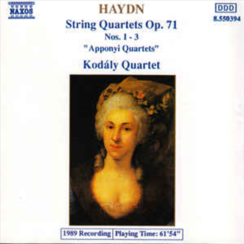 Haydn String Quartets Op.71,Nos.1-3/Product Detail/Music