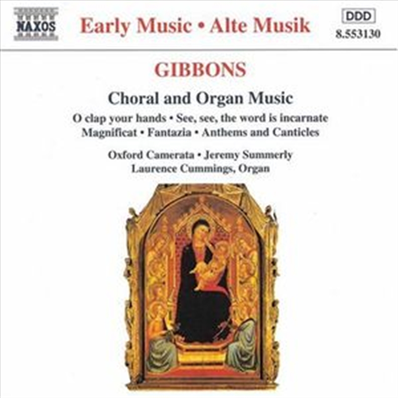 Gibbons:Choral & Organ Music/Product Detail/Music