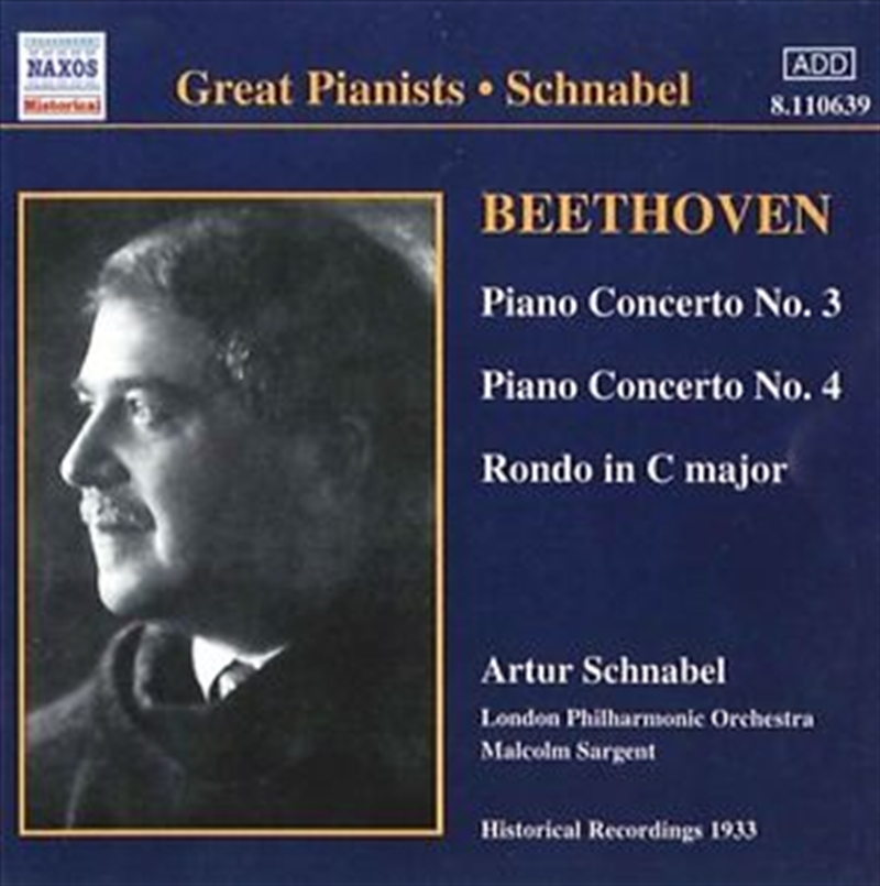 Beethoven: Piano Concerto No 3 & 4/Rondo in C Major/Product Detail/Classical