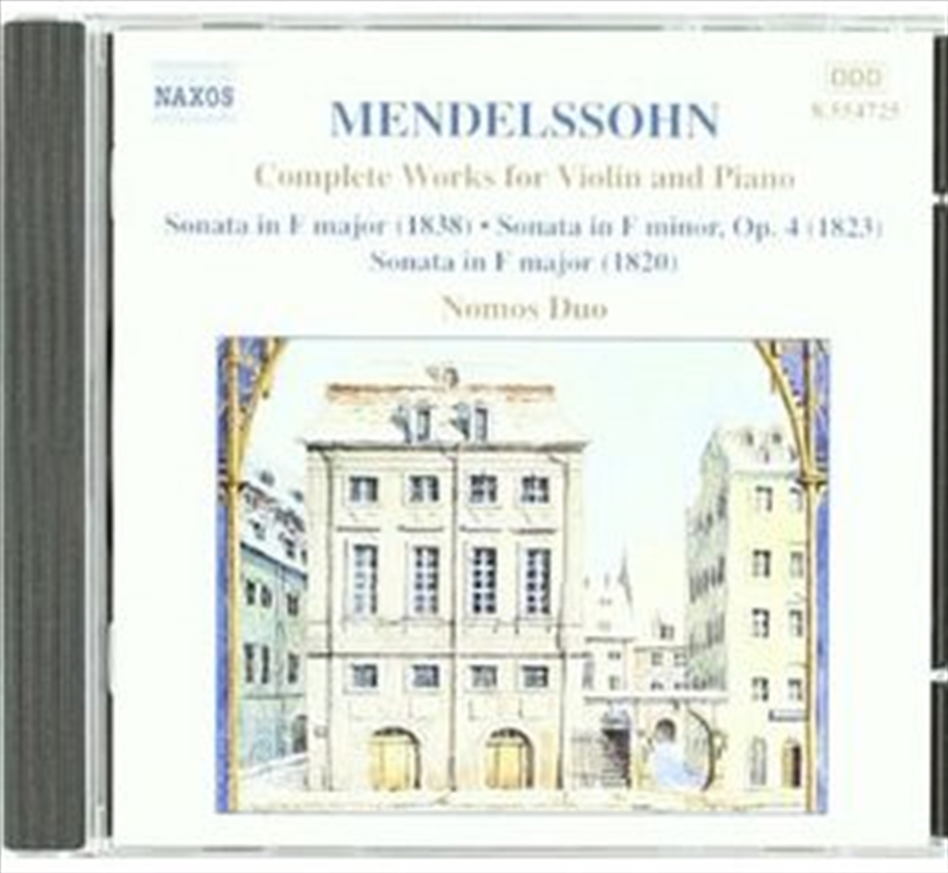 Mendelssohn: Complete Works for Violin and Piano/Product Detail/Classical