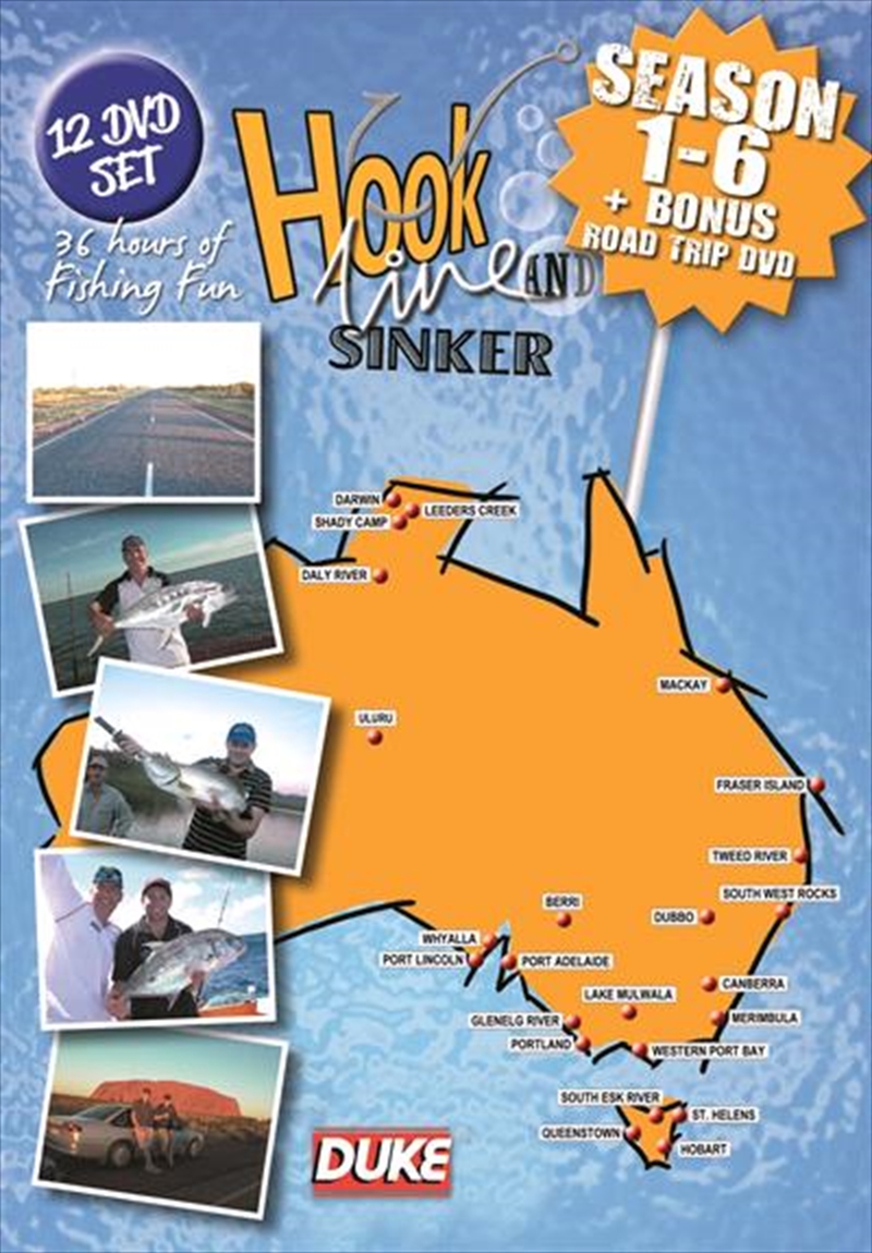 Hook Line Sinker - Season 1-6  Boxset - Including Bonus Road Trip Australia DVD/Product Detail/Reality/Lifestyle