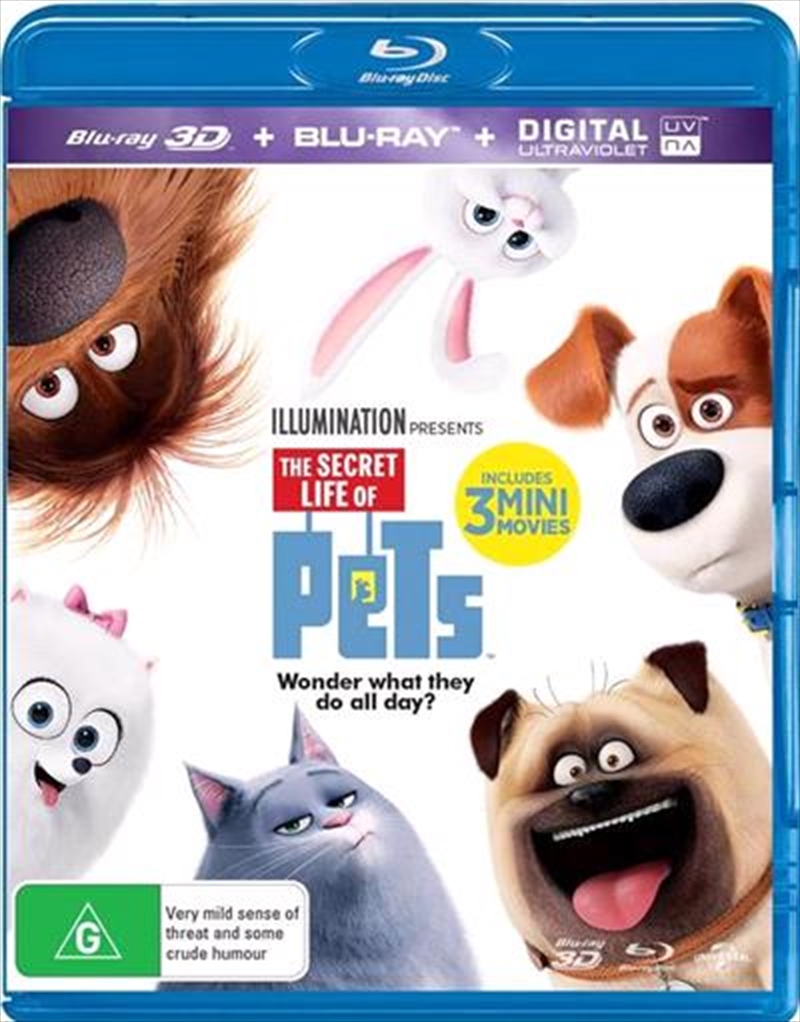 Buy The Secret Life Of Pets on Blu-Ray 3D | Sanity Online