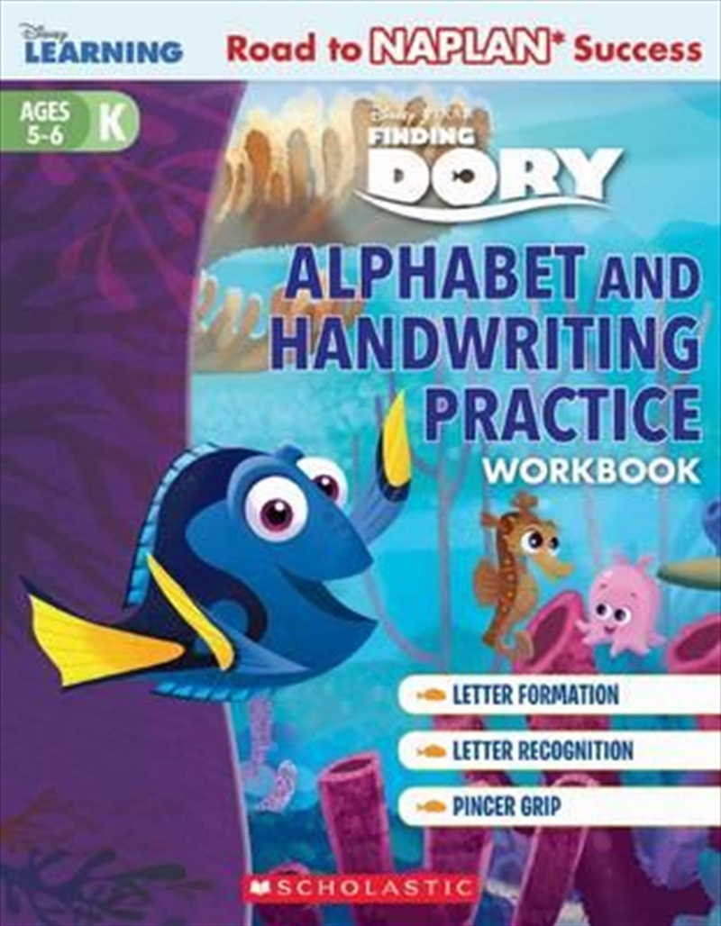 Disney Learning Workbook: Finding Dory Level K Alphabet and Handwriting Practice | Paperback Book