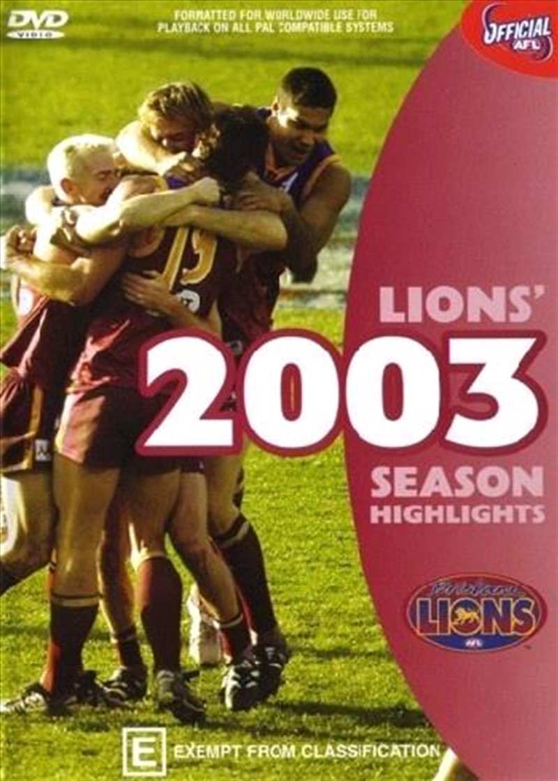Buy Brisbane Lions Season Highlights 2003 (AFL) DVD Online Sanity