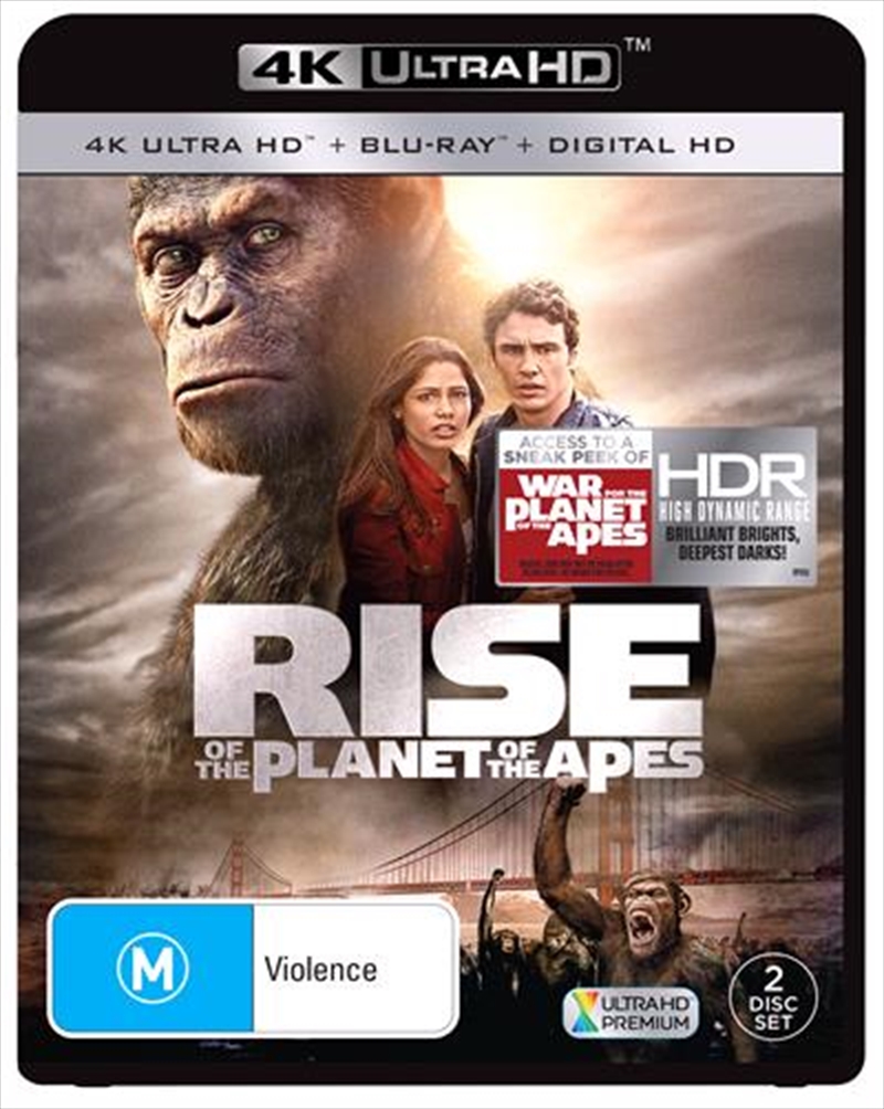 Rise Of The Planet Of The Apes  Blu-ray + UHD + UV/Product Detail/Sci-Fi