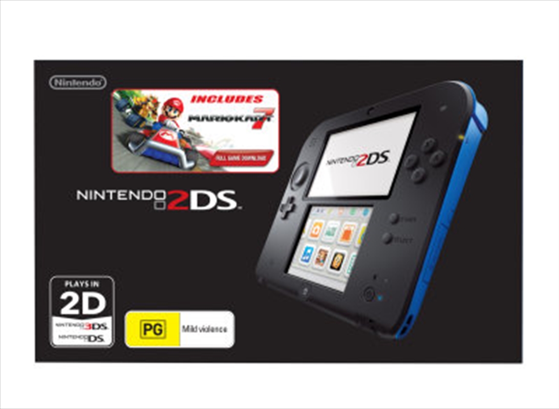 Nintendo 2DS Console Black Blue with Mario Kart 7/Product Detail/Consoles & Accessories