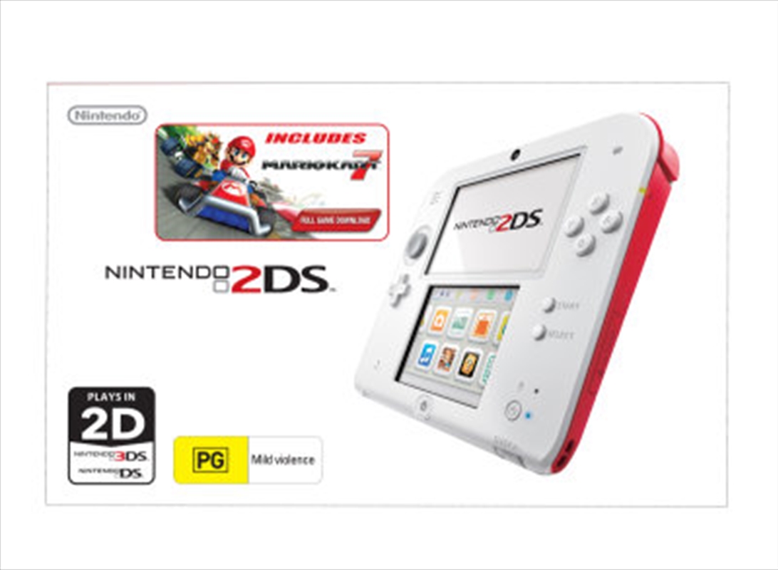Nintendo 2DS Console White Red with Mario Kart 7/Product Detail/Consoles & Accessories