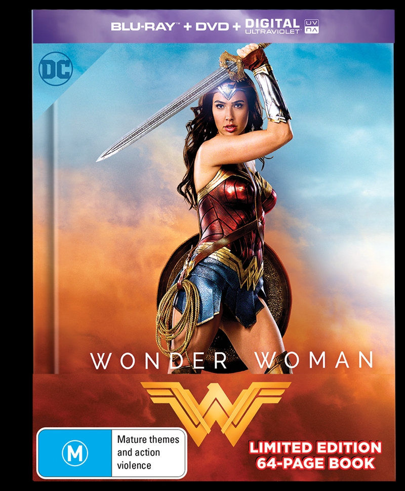 Wonder Woman: Blu-Ray + DVD - Lenticular Cover Art + 64 Page Book/Product Detail/Action