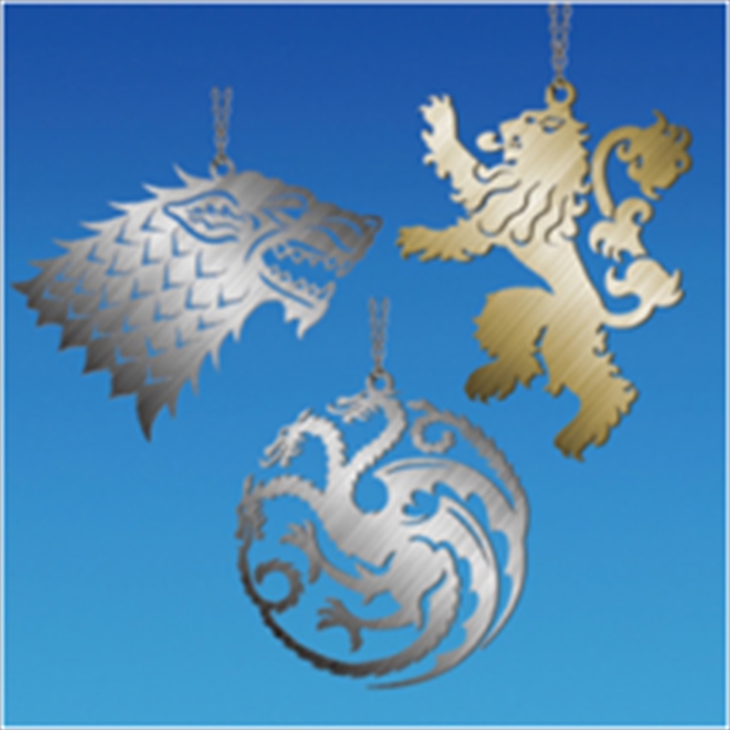 Game Of Thrones Assorted Christmas 4" Metal Sigil/Product Detail/Decor