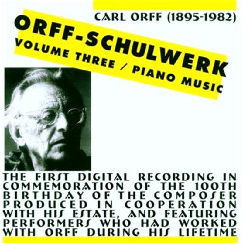 Orff Schulwerk Vol 3- Piano Music/Product Detail/Classical
