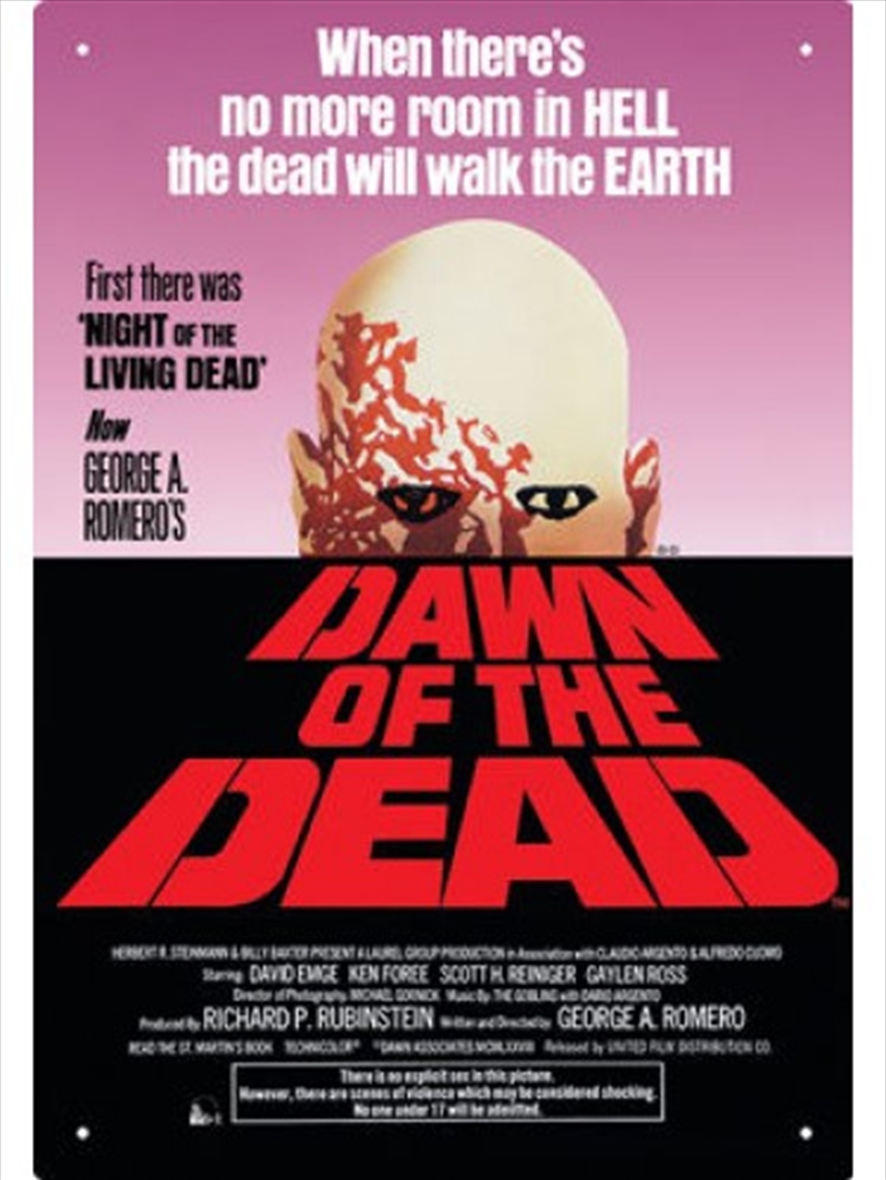 Dawn of the Dead Tin Sign/Product Detail/Posters & Prints