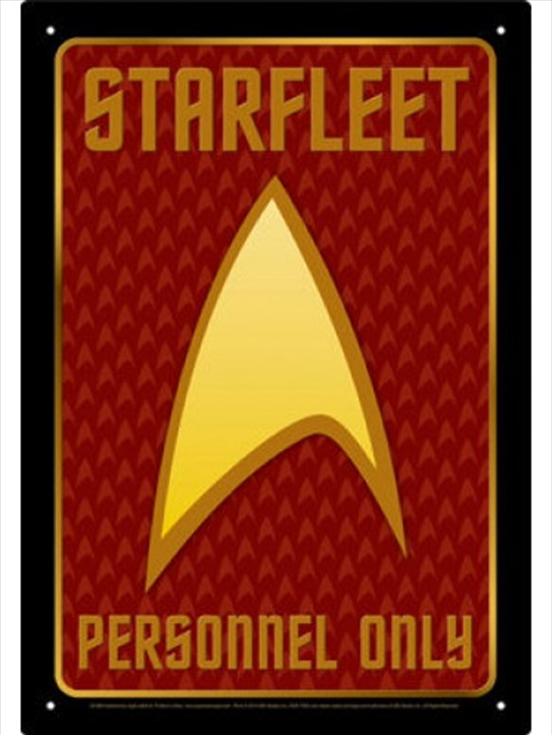 Star Trek Authorized Personnel Tin Sign/Product Detail/Posters & Prints