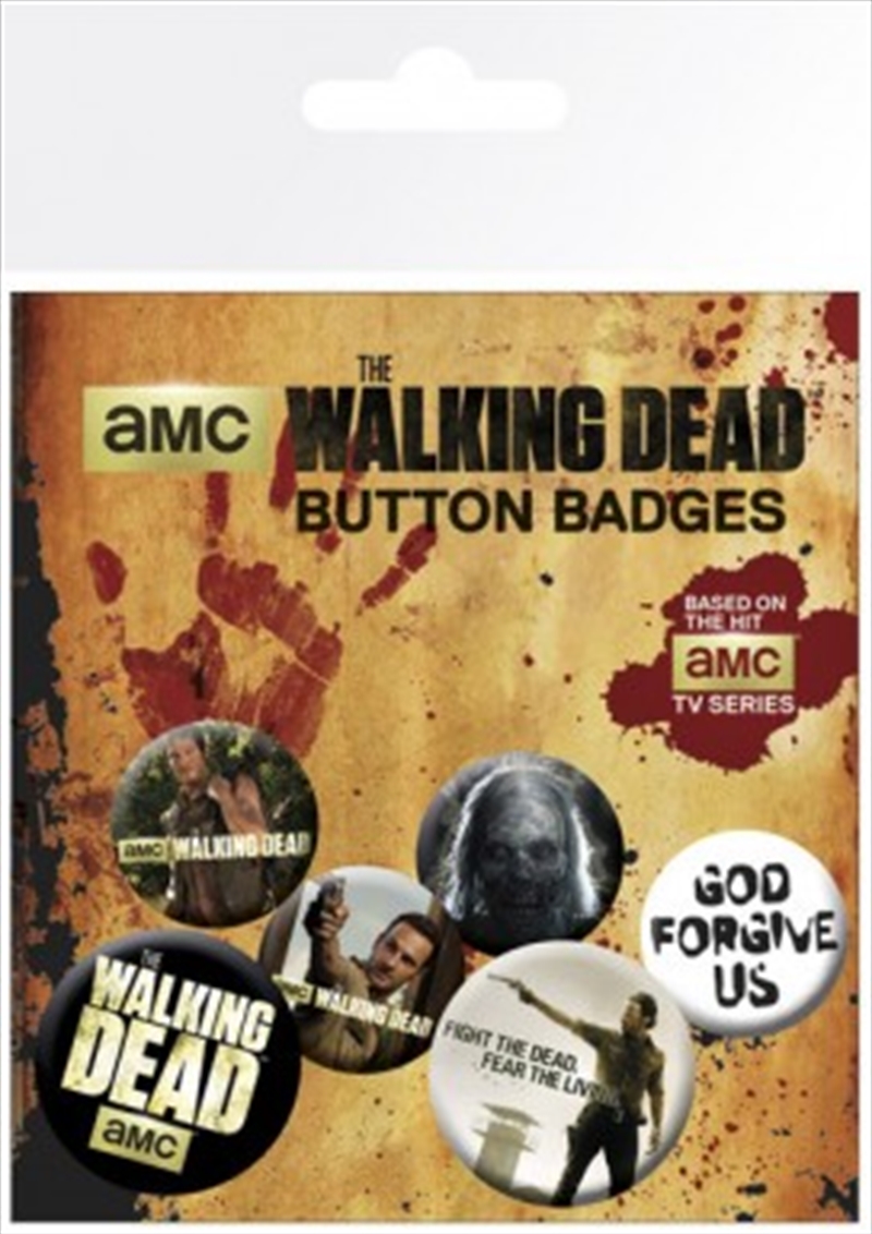 The Walking Dead Badge 6 Pack Sanity