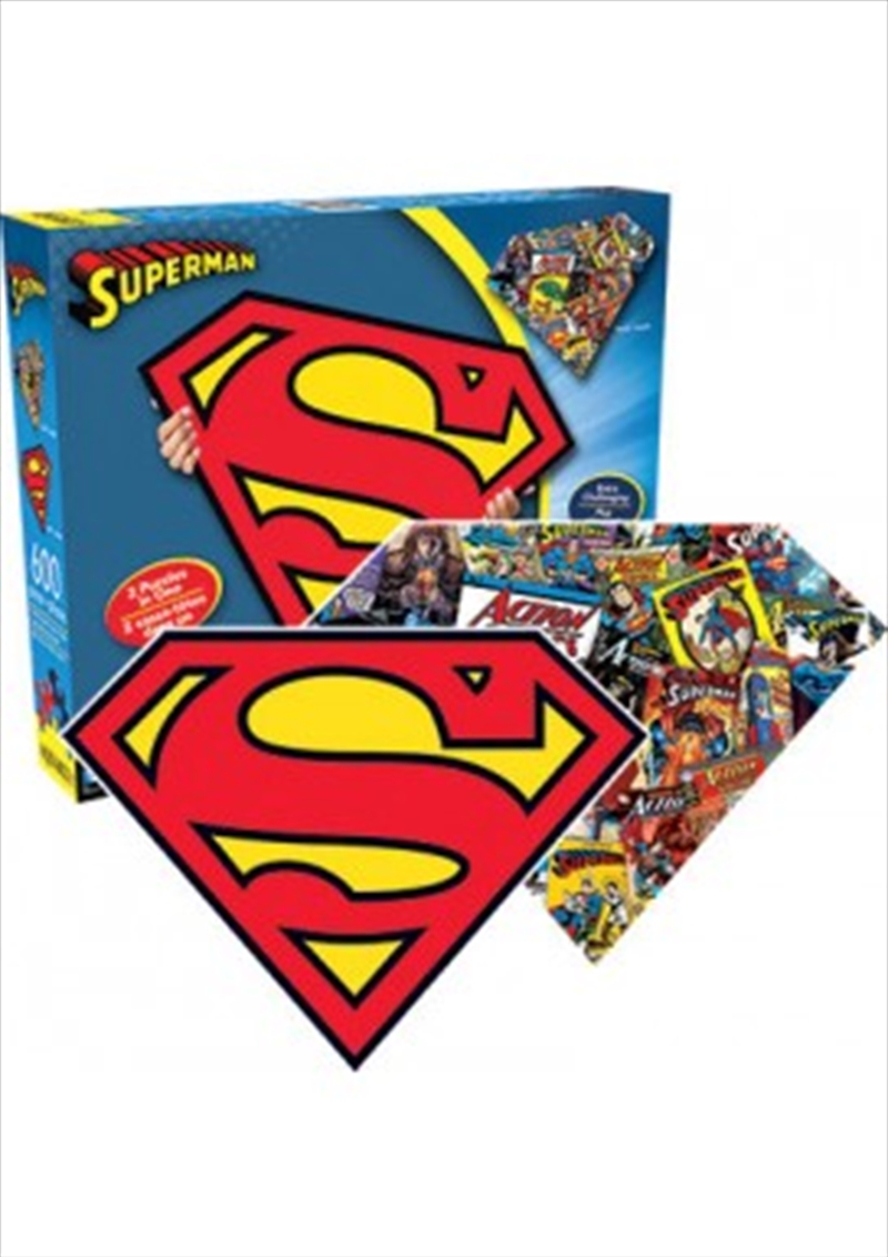 DC Comics Superman Logo & Collage Double Sided 600pc Puzzle/Product Detail/Film and TV