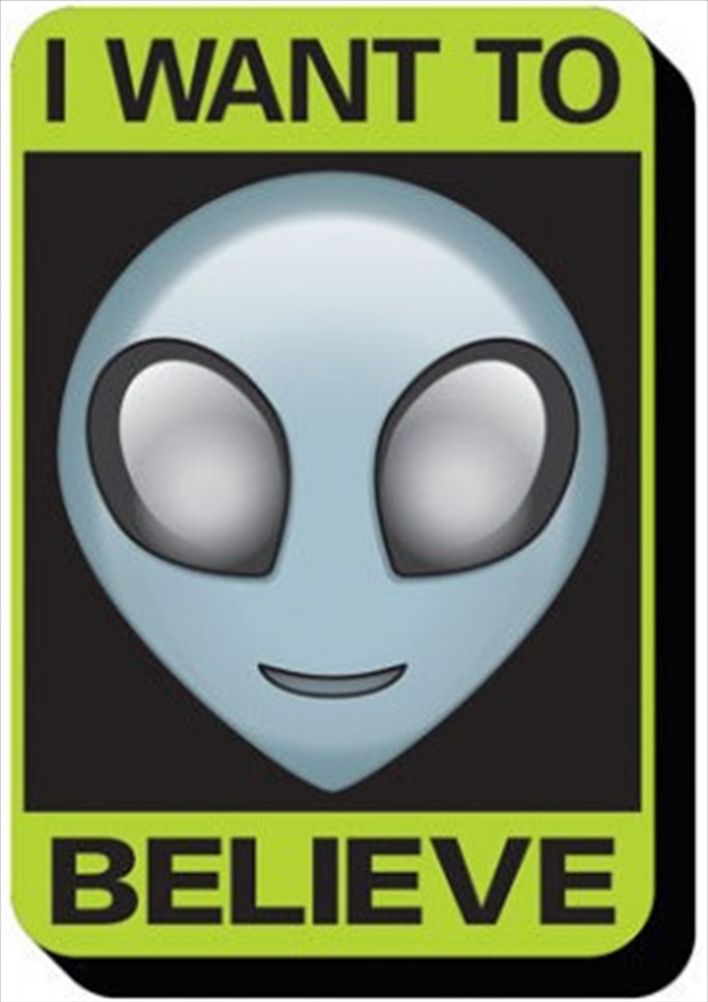 Alien I Want To Believe Sign Chunky Magnet/Product Detail/Magnets