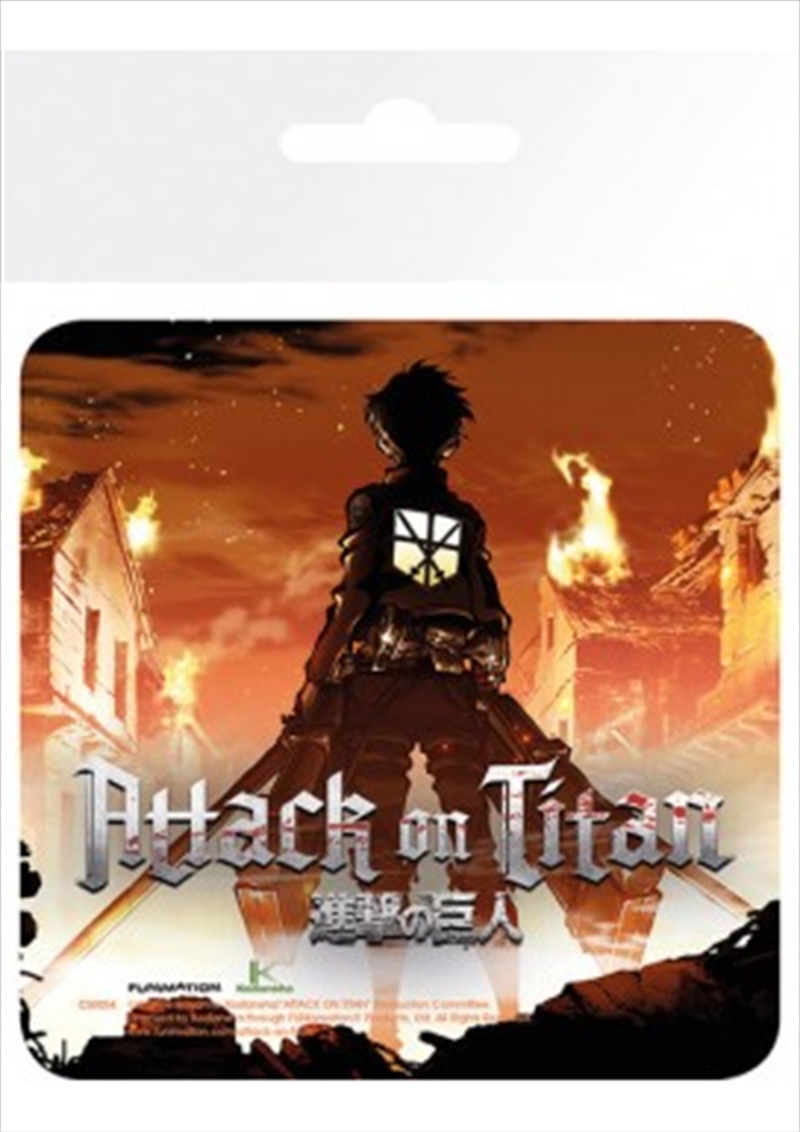 Attack on Titan Key Art (Single cork based drinks coaster)/Product Detail/Coolers & Accessories