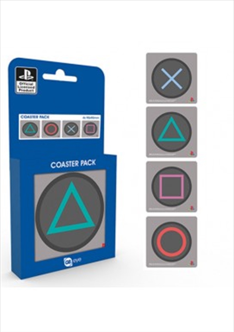 Playstation Buttons (Set of 4 cork based drinks coasters)/Product Detail/Coolers & Accessories