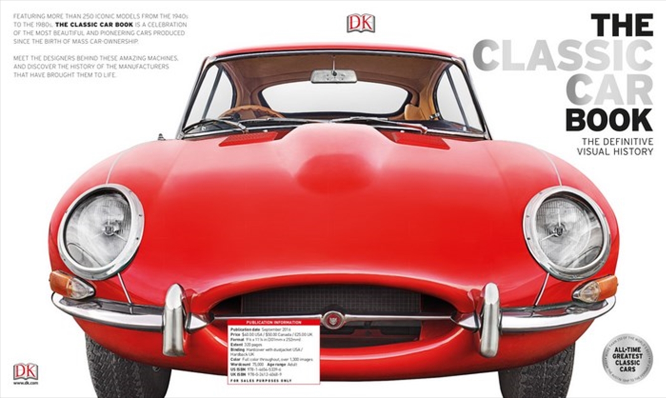 Buy Classic Car Book Visual History Dk, Books Sanity