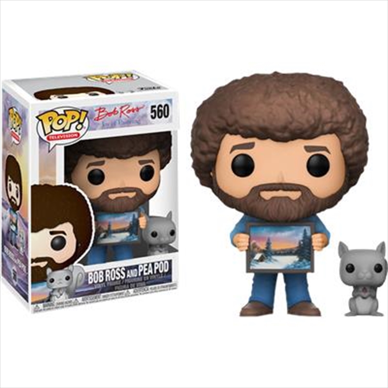 The Joy of Painting - Bob Ross and Pea Pod US Exclusive Pop! Vinyl [RS]/Product Detail/Standard Pop Vinyl