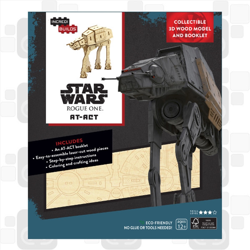 Incredibuilds Star Wars Rogue One AT ACT 3D Wood Model and Book/Product Detail/Building Sets & Blocks