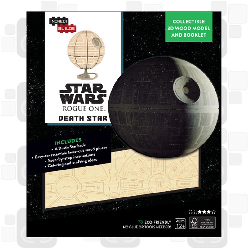 Incredibuilds Star Wars Rogue One Death Star 3D Wood Model and Book/Product Detail/Building Sets & Blocks