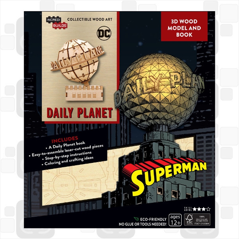 Incredibuilds DC Comics Superman Daily Planet 3D Wood Model and Book/Product Detail/Building Sets & Blocks