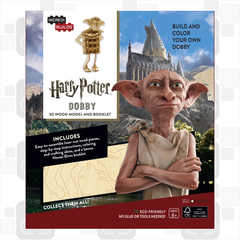 Incredibuilds Harry Potter Dobby 3D Wood Model and Booklet/Product Detail/Building Sets & Blocks