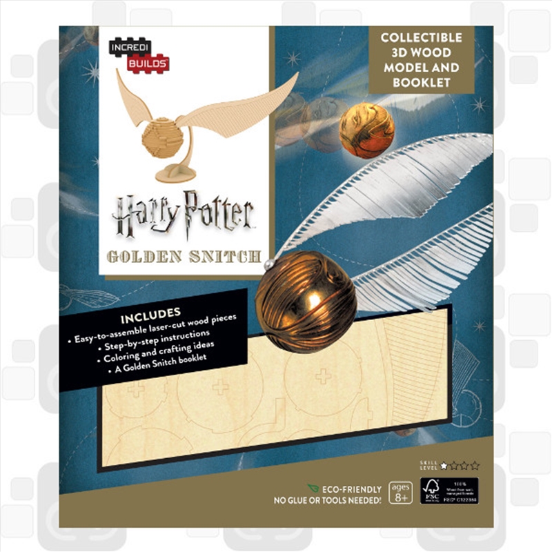 Incredibuilds Harry Potter Golden Snitch 3D Wood Model and Booklet/Product Detail/Building Sets & Blocks