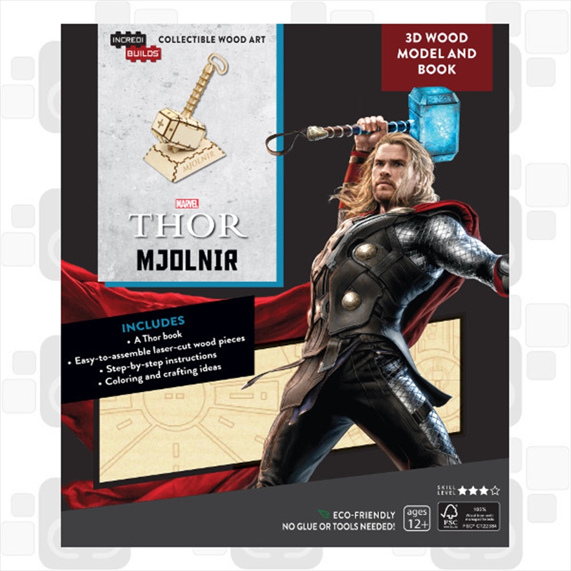 Incredibuilds Marvel Avengers Thor 3D Wood Model and Book/Product Detail/Building Sets & Blocks
